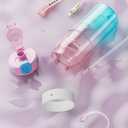 ZZT 34 oz Plastic Water Bottles, Sports Water Bottle With compass,Leakproof,Double Drinking,Sports Water Bottle for Indoor and Outdoor Activity  (Pink)