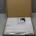 12X Magnifying Glass with Light and Stand, 3-Color Stepless Dimmable LED Magnifying Floor Lamp, 24" Gooseneck Adjustable Swing Arm Lighted Magnifier Lamp with Clamp for Craft Esthetican-White (10X only)