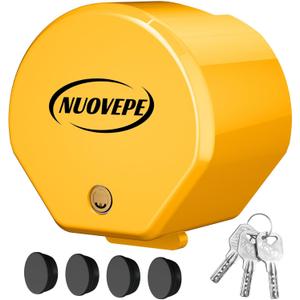 Heavy Duty Trailer Hitch Locks: Universal Fit 1-7/8", 2" and 2-5/16" Couplers, Reinforced Solid Steel Tow Lock for Trailer Tongue, Anti Theft Coupler Lock for RV, Cargo, Boat, Camper, Utility (Yellow)