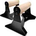 PULLUP & DIP Parallettes - Push Up Handles with Ergonomic Wooden Handles & Heavy-Duty Steel - Non-slip Parallettes Bars for Strength Training and Calisthenics - Press Up Handles for Push Ups