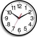 Rohioue 16 Inch Wall Clock Modern Battery Operated Silent Non Ticking Large Analog Clock for Living Room Office Home Bedroom Kitchen Bathroom(Black)