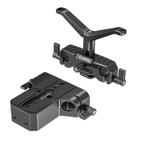 SMALLRIG Camera Base Plate Kit with 15mm LWS Rod Rail Clamp, 15mm Lens Support for Sony A6500 A6600 A6300, for Canon R5 R6, for Sony A7SIII / A7III, Both for Cameras & Cages - 4959