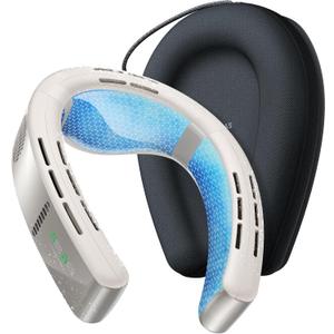 TORRAS COOLiFY Cyber AI Neck Air Conditioner, Ultimate Immersive Cooling Portable Neck FanNo.1 Coolest & Max Cooling Area Neck Cooler Neck Fans that Blow Cold Air Rechargeable for Gifts (Ivory)