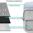 MOSISO Compatible with MacBook Air 13 inch Case 2025 2024 2023 2022 M4 A3240 M3 A3113 M2 A2681, Hard Case&Puffy Bag&Keyboard Cover&Webcam Cover&Screen Film for MacBook Air 13.6 inch Case, Baby Blue