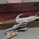 Dual-Voltage Curling Iron: 110V-240V 1 1/2 Inch Ceramic Wide Barrel 2-in-1 Curling Iron for Chin Length Hair - Europe Travel for Soft Curls with Clamp (Gold)