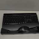 Wireless Keyboard and Mouse Combo, 2.4G Full Size Wave Keys Ergonomic Keyboard with Wrist Rest and 3-Level DPI Adjustable Wireless Ergonomic Mouse for Windows, Mac OS Desktop/Laptop/PC(Black)
