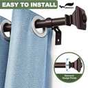 BRIOFOX Bronze Curtain Rods for Windows 48 to 84 Inch Heavy Duty Adjustable Length 1 Inch Diameter Window Curtain Rods for Indoor Ourdoors With Classic Square Finials