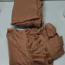 Nanspring Rustic Brown Linen Curtains Semi Sheer 96 Inches Long 2 Panels Set for Living Room Back Tab Rod Pocket Light Filtering Drape for Bedroom Modern Farmhouse Coastal Decor Protect Privacy 52x96