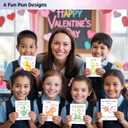 2 x Dinosaur Valentines Day Cards Gifts for Kids School, 24 Pack Dinosaur Valentine Classroom Exchange Cards for Boys Girls