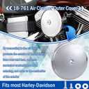 18-760 Air Cleaner Outer Cover for Billet Sucker and Big Sucker Stage, Chrome Cover Compatible with Most Harley Davidson Models