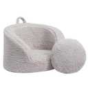 ALIMORDEN Snug-Arch Toddler Couch, Comfy Foam Baby Chair, Ergonomic Toddler Chair with a Snug Embrace Design for Boys and Girls, Light Grey