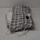 Heated Blanket Electric Throw, 50X60 Heating Throw with 6 Heating Levels & 4 Time Settings, Grey Plaid Washable Warm Soft Flannel Blanket Gift for Couch Bed Office, ETL Certified