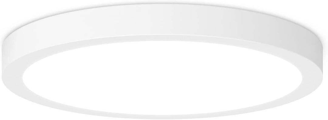 LED Flush Mount Ceiling Light Fixture, 100W Equivalent Modern Kitchen Recessed Ceiling Lamp 5000K Daylight White 15W 1200Lm 7 Inch Closet Round Surface Mount for Bathroom Laundry Bedroom Hallway