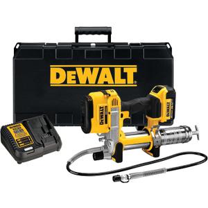 DEWALT Grease Gun Kit 20V MAX with 4.0Ah Battery and Charger, Cordless Grease Gun, LED Light, 42 Hose, 10,000 PSI, Variable Speed Triggers (DCGG571M1)