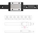 MGN12H 400mm Linear Rail 15.74'' with MGN12H Steel Carriage Block for DIY 3D Printer and Machines
