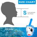 Full Face Snorkel Mask for Kids with 180 Panoramic View, Snorkeling Set Featuring Anti-Leak and Anti-Fog Foldable Dry Top Design for Safe Underwater Adventures Snorkeling Gear for Kids