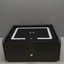 HOMEMORE Floating Nightstand with Charging Station Bedside Table LED Smart Bedside Table Wall Mounted Nightstand Black