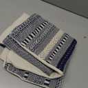 Boho Throw Pillow Covers 18x18 Inch Set of 2, Farmhouse Decorative Couch Pillow Cases, Navy Blue Accent Pillows of Bed, Sofa Bedroom Living Room Home Decor Cushion Cover