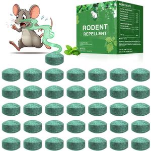 Mouse Rodent Repellent, 36 Pack Peppermint Oil Mouse Traps for Rat Mice, Ant, Roach, Spider, Squirrel, Nature Mouse Deterrent for Indoor Outdoor Use, for Garden & Home, Family & Pet Safe