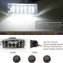 LED License Plate Lights Tag Lamp Assembly for Jeep Cherokee 2014-2018 | Powered by 18-SMD, 6000K White Rear LED Tag Light, License Plate Lamps, Pack of 2