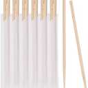 Prestee 50 Pairs Disposable Wooden Chopsticks - Individually Wrapped for Hygiene - 8-Inch Wood Chopstick - Utensils for Sushi, Noodles, and Takeout - Smooth, Splinter-Proof Design
