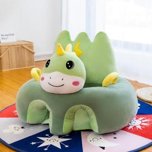 Baby Seat for Babies 3 Months & Up, Sit Me Up Floor Seat for Infants, Cartoon Back Head Support Sitting Infant Sofa, Toddler Plush Animal Shaped Learning Sitting Up Chair (Dinosaur), 40 x 40 x 15 cm
