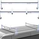 Van Ladder Roof Racks, Adjustable Length 57-63,Upgraded Anti Collapse 5-Section 2 Bars, Suitable for Vans with Rain Gutter only,700LB Load-Capacity