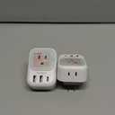 US to Japan Plug Adapter 2 Pack, TESSAN 2 Prong to 3 Prong Outlet Adapter with 4 Outlets 3 USB (1 USB-C), Outlet Adaptor US to Japan China Mexico Philippines Canada Peru Thailand Vietnam