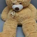 MorisMos 47inch Giant Teddy Bear Stuffed Animal 4ft, Large Teddy Bear Plush, Big Stuffed Bear Gifts for Kids, Girls, Girlfriend, Women on Baby Shower, Valentine, Christmas, Birthday (Light Brown