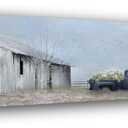 Jonestown Barn Canvas Wall Decor by Artist Lori Deiter for Living Room, Bedroom, Bathroom, Kitchen, Office, Bar, Dining & Guest Room - Ready to Hang - 38 in x 14 in