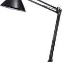 Bostitch Office VLF100 LED Swing Arm Desk Lamp with Clamp Mount, 36" Reach, Includes LED Bulb,Black