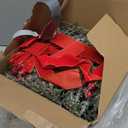 YoleShy 6 Pcs Small Christmas Wreath 12'' Mini Wreaths for Kitchen Cabinet Wreaths with Berry & Red Velvet Bow Ribbon Window Wreath Christmas Xmas Farmhouse Decoration for Front Door Chair Wall