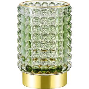Makeup Brush Holder Organizer,Toothbrush Holders,Desk Pen Pencil Holder,Multifunctional Vintage Glass Brush Cup(A38-2-US/Green/L)
