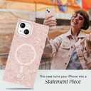 COCOMII Rectangle Case for iPhone 15 Plus/14 Plus, Compatible with MagSafe, Pink Opal