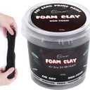 Moldable Cosplay Foam Clay (Black)  High Density and Hiqh Quality for Intricate Designs | Air Dries to Perfection for Cutting with a Knife or Rotary Tool, Sanding or Shaping (300g)