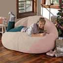 Lamb Fleece Lazy Sofa Cross-Border Living Room Study Casual Single Double Plush Bean Bag Lounge Chair Sofa Cover (Pink)