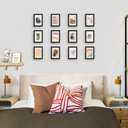 Picrit 8.5x11 Farmhouse Stone Spotted Picture Frame Set of 12, Display 6x8 with Mat or 8.5 x 11 without Mat, Country Photo Frames for Wall Mounting or Table Top Display, Rustic Brown