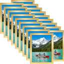 Giftgarden 5x7 Picture Frame Set of 18, Lightweight 5 by 7 Frames Bulk for Gallery Wall Photo Hanging and Tabletop Display, Gold