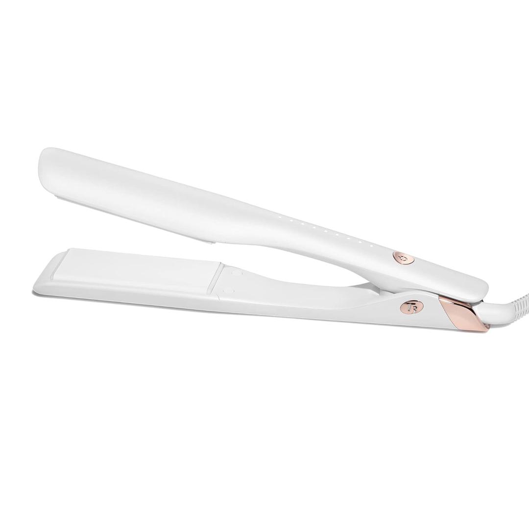 T3 Lucea Professional Straightening & Styling Iron, 1 or 1.5 Digital Ceramic Flat Iron with 9 Adjustable Heat Settings for Straight, Smooth Styles or Waves and Curls on All Hair Types (White/Rose Gold)