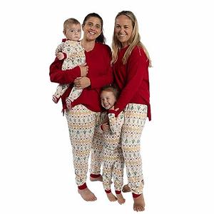 Burt's Bees Baby Baby 2-Piece Family Jammies Matching Holiday Organic Cotton Pajamas, Gingerbread Fair Isle, 12 Months