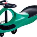 Wiggle Car Ride On Toy - No Batteries, Gears or Pedals - Twist, Swivel, Go - Outdoor Ride Ons for Kids 3 Years and Up by Lil' Rider (Green)