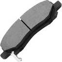 Front Disc Brake Pads with Hardware Kit - Ceramic Replacement Brake Pad Set for Cars & SUVs - Quiet, Low Dust, Long Life