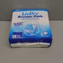 LivDry Incontinence Booster Pads, Use with Adult Diapers for Women and Men, Extra Comfort Softness, Disposable Pad (20 Count, Regular Length)