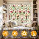 Countewol Rainbow Static Cling Window Film, Stained Glass Privacy Film with Rose Pattern, Anti-Glare UV Protection, Removable Decorative Window Clings for Home/Glass doo (Vintage Rose, 23.6 x78.7 in)