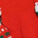 KYEESE Dog Christmas Sweater, Warm Turtleneck Dog Sweater for Small Dogs Boy Girl with Snowflake & Reindeer Pattern, Cozy Doggie Knitwear with Leash Hole, Soft Festvial Pet Clothes, X-Large