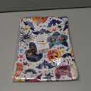 Halloween Bag 2 Pieces Printed Storage Drawstring Canvas Bag Halloween Theme Skull Bat (Multi)