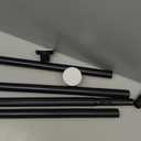 AIZESI 41-144 Inch Heavy Duty Black Tension Curtain Rod - No Drilling, Adjustable, Rust-Resistant for Outdoor, Living Room, Window, Bathroom