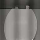 Elongated Toilet Seat, 18.5 Soft/Slow Close Oval (Oblong) Toilet Seat for Elongated Toilets, No-Slam Quiet-Close Lid, Easy-to-Install & Clean, Durable Never-Loosen White Plastic Seat