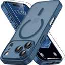 Vansdon for iPhone 17 Pro Case, Compatible with MagSafe, Magnetic Translucent Matte Slim Protective Cover with 1 Screen Protector - Military-Grade Drop Protection (Blue)