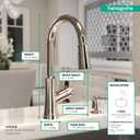 Hansgrohe 4793830 Joleena 1.75 GPM 2-Spray Pull-Down HighArc Kitchen Faucet, 15.8-Inches Tall, Polished Nickel